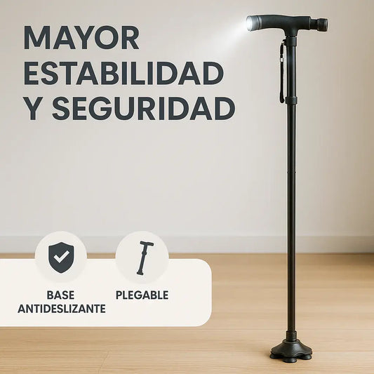 BasFull -Bastón Ortopédico Plegable De Aluminio : Máxima Comodidad y Soporte Todo el Día