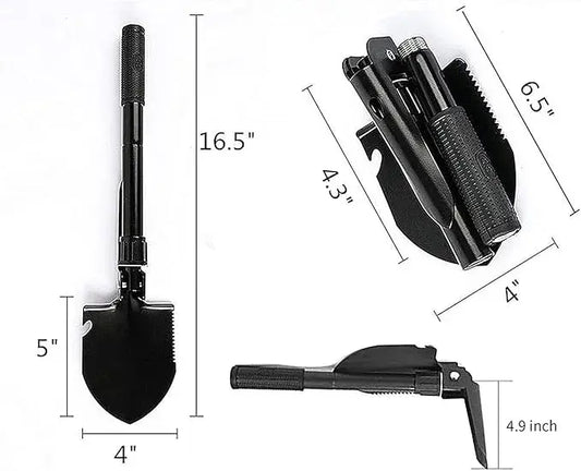 ( Mihao)™ -Pala Tactica Plegable : Herramienta 5 en 1 para Todo Terreno