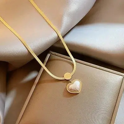 ( Y2k )™ -Collar Perla Corazon: El Toque Perfecto de Elegancia y Amor