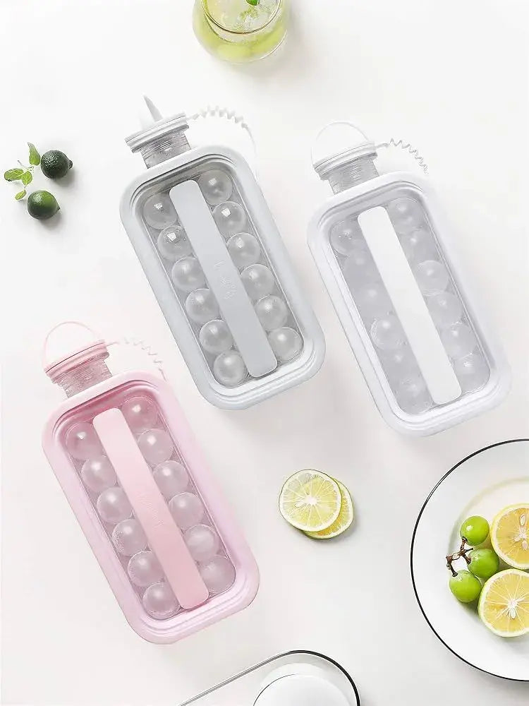 ( LittleStar  )™ -botella de bola de hielo portátil de 17 rejillas: Hielos Perfectos en Segundos