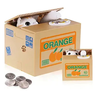 ( DIMROM)™ -Alcancía Diseño Gato: Ahorra de forma divertida y automática