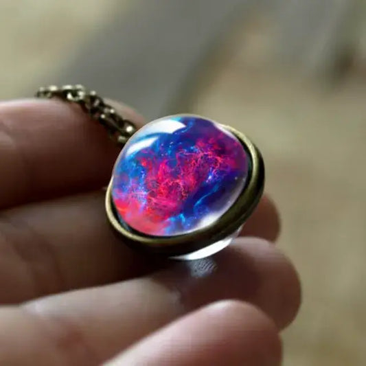 ( floz )™ -Collar Planeta Luminoso: Brilla en la Oscuridad y Destaca en Cualquier Ocasión