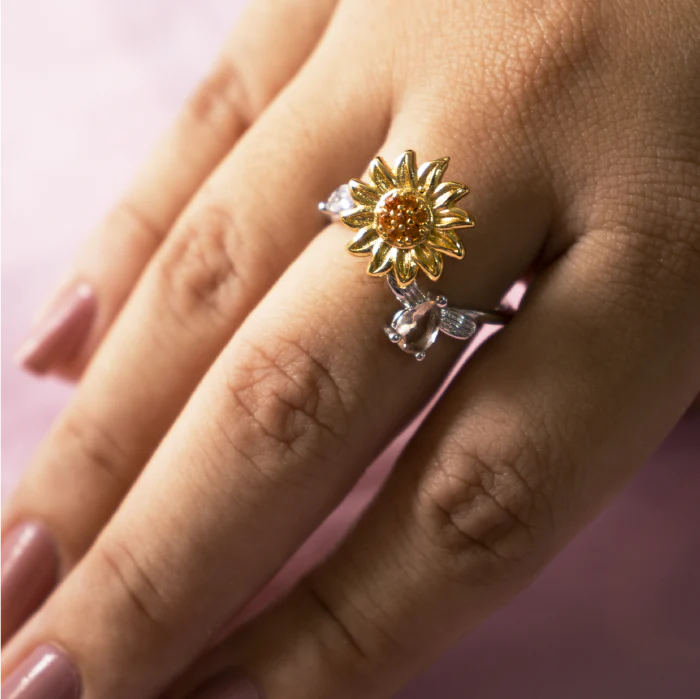 ( floz )™ -Anillo Girasol Giratorio : Un Anillo Que Brilla Con Tu Energía