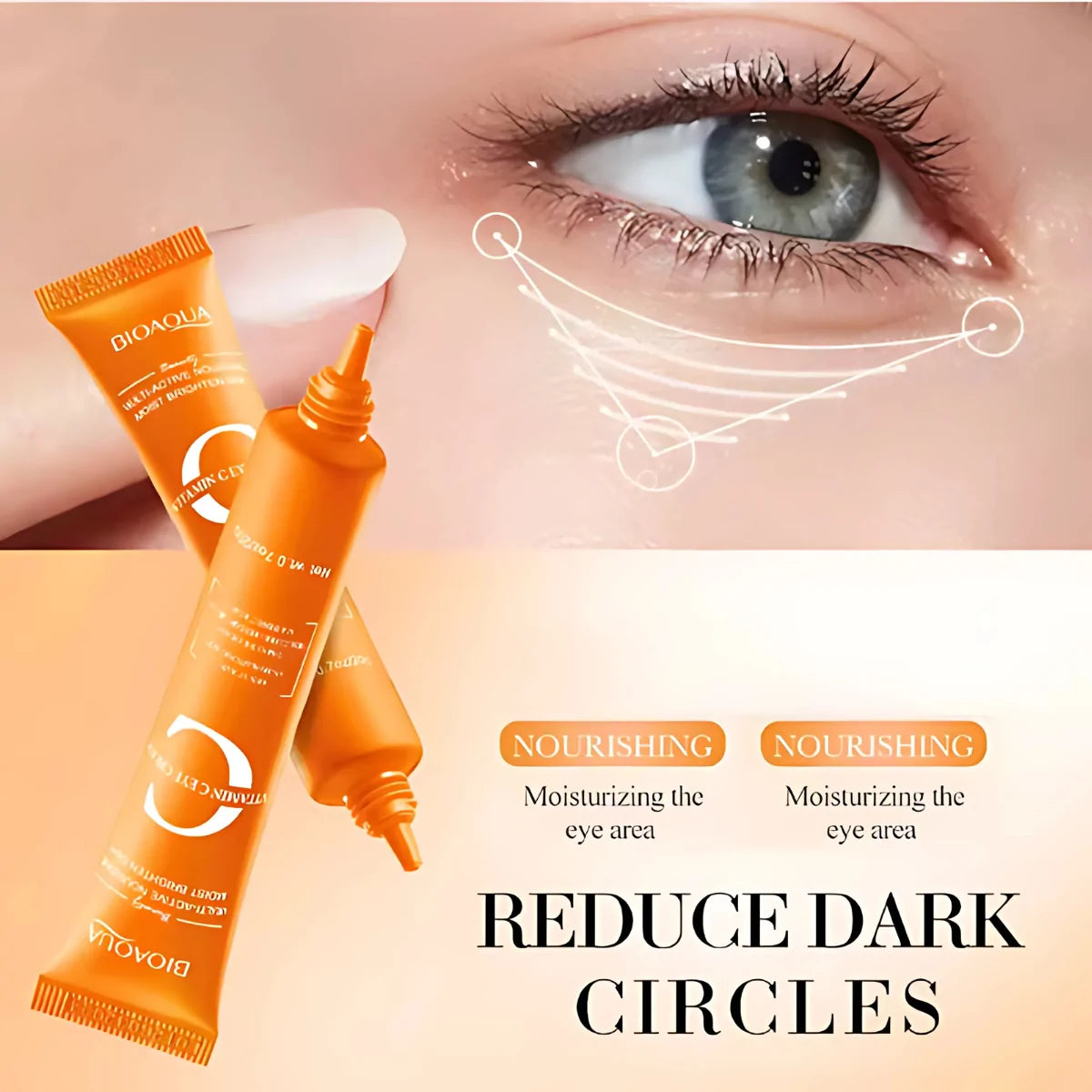 ( Bioaqua )™ -Contorno De Ojos Antioxidante Vitamina C: Despierta Tu Mirada al Instante