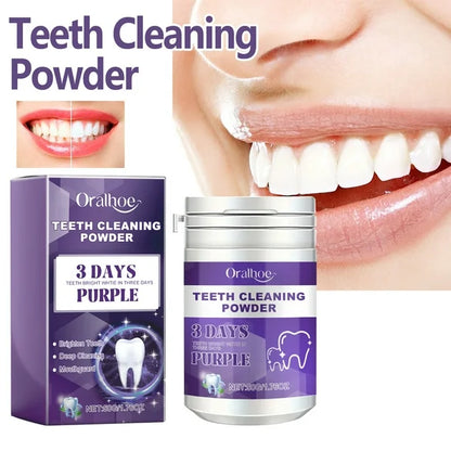 ( oralhoe )™ -Polvo Blanqueador Dental Morado:  Sonríe con Confianza